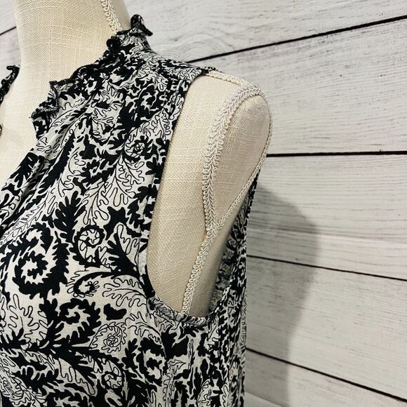 Anthropologie Maeve Marya Tiered Floral Paisley Print Maxi Dress Size Medium - Picture 5 of 11